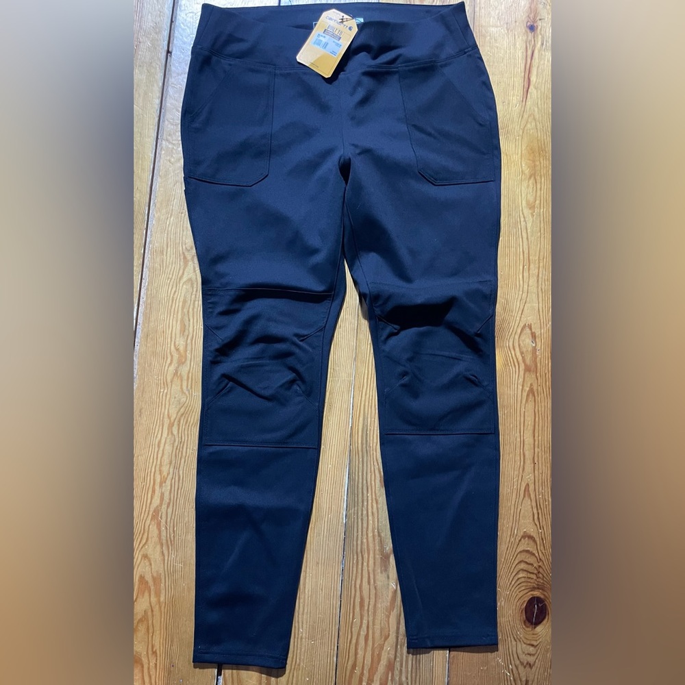 NWT  Carhartt Black Force Fitted Midweight Utility Leggings Size XL 16-18 TALL